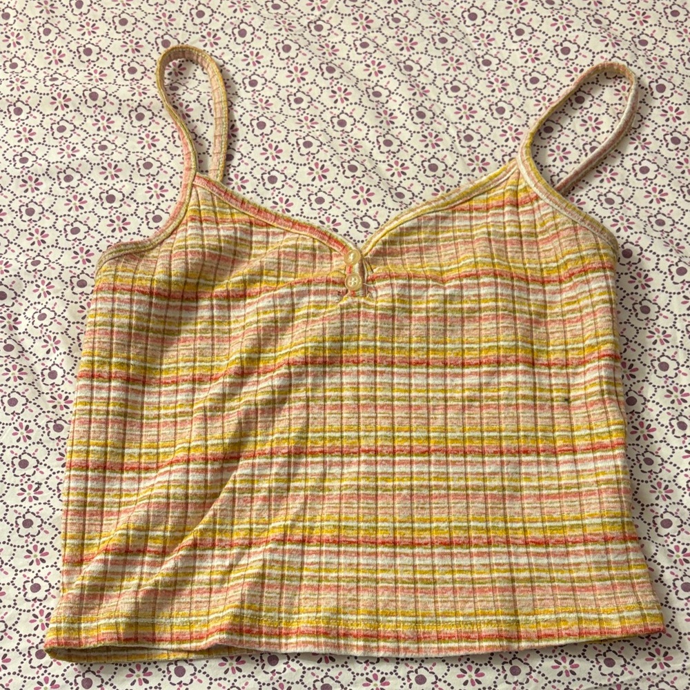 Forever 21 Multicolor Striped Crop Top